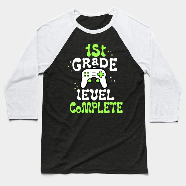 1st Grade Level Completed Baseball T-Shirt by busines_night